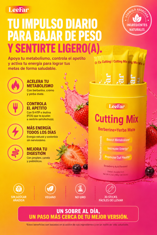 🔥 LEE FAR CUTTING MIX™ USA ORIGINAL | Bebida para bajar de peso | Siéntete más ligero y menos hinchado en 7 días — Solo mézclala con agua